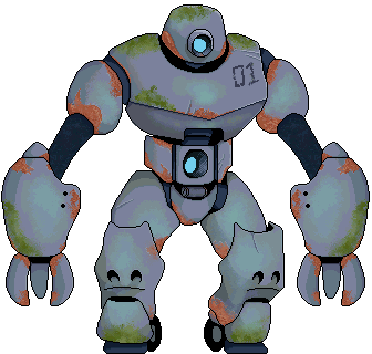 Robot Idle Made with Aseprite